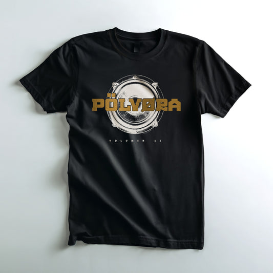 Camiseta Negra Altavoz "Volumen 11"